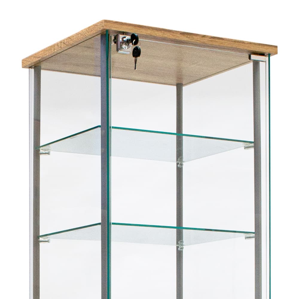 SHOW/42,ตู้โชว์กระจก 8 ชั้นพร้อมกุญแจล็อก-4