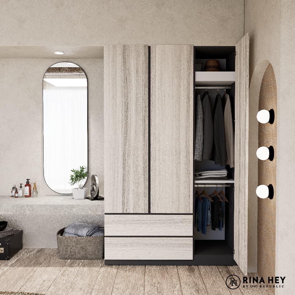 THE LINE/3,ตู้เสื้อผ้า 3 บานเปิด -3