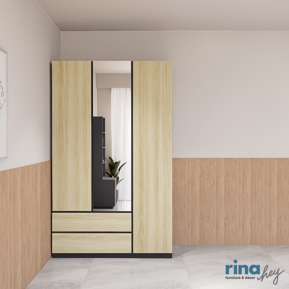 THE LINE/3,ตู้เสื้อผ้า 3 บานเปิด -3