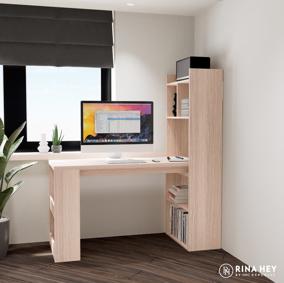 VOX/140,โต๊ะทำงานพร้อมชั้นวางหนังสือ -3