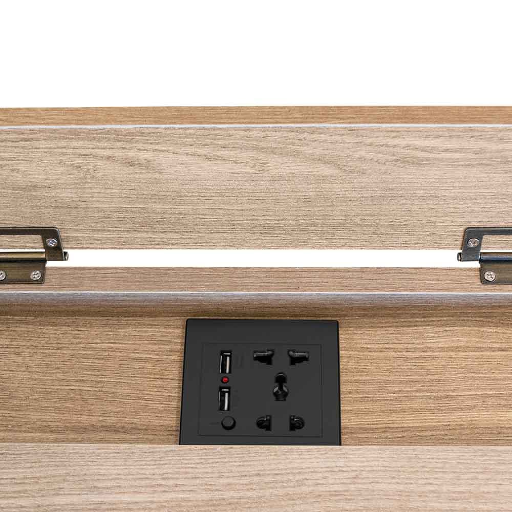 WISE/120,โต๊ะทำงานพร้อมที่ชาร์จUSB+ปลั๊กไฟ-5