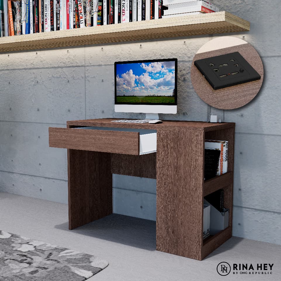 VOX-PLUS/100,โต๊ะทำงานพร้อมที่ชาร์จUSB+ปลั๊กไฟ-6