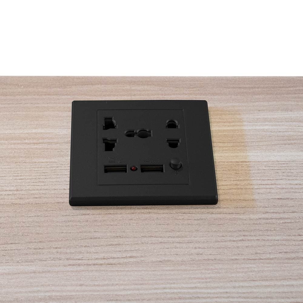 OWEN-A PLUS,โต๊ะทำงานพร้อมที่ชาร์จUSB+ปลั๊กไฟ-5