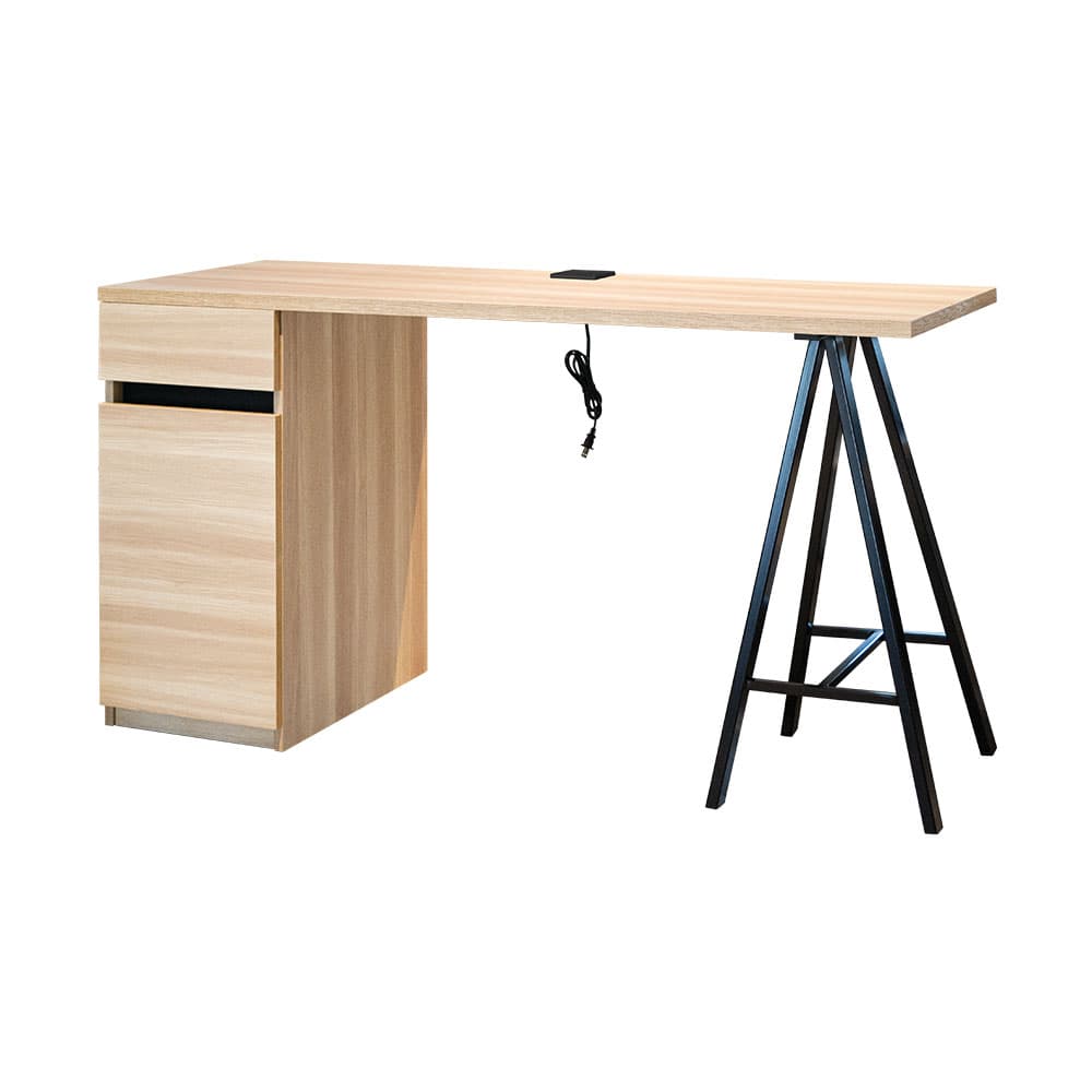 OWEN-B PLUS,โต๊ะทำงานพร้อมที่ชาร์จUSB+ปลั๊กไฟ-2