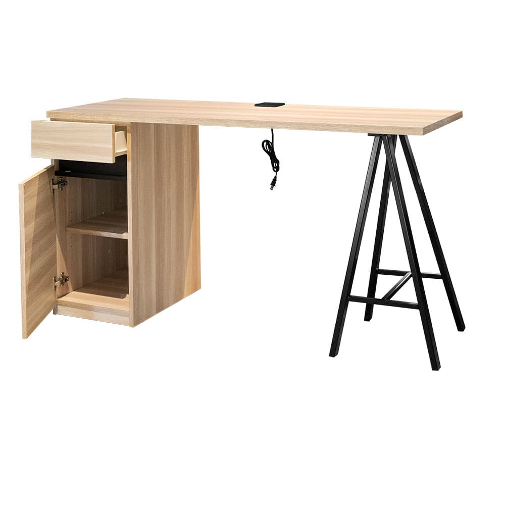 OWEN-B PLUS,โต๊ะทำงานพร้อมที่ชาร์จUSB+ปลั๊กไฟ-3