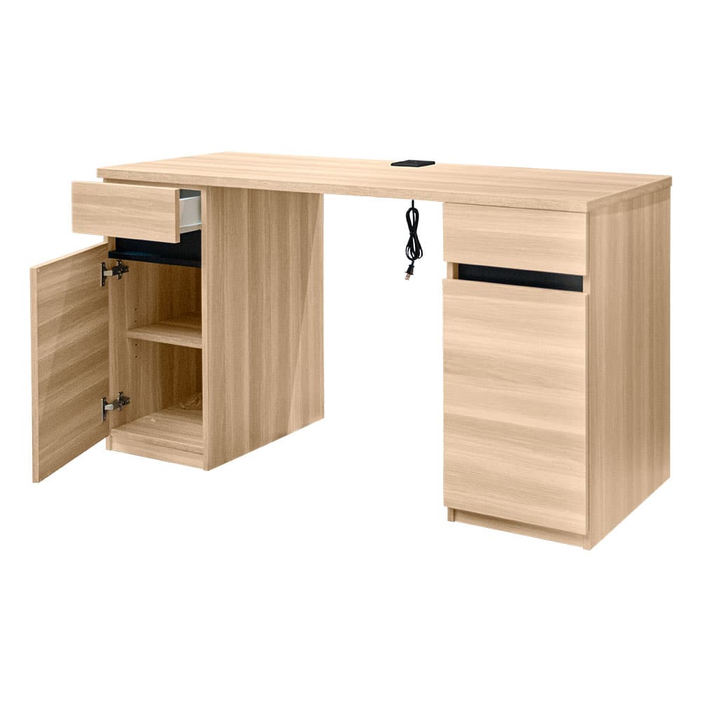 OWEN-C PLUS,โต๊ะทำงานพร้อมที่ชาร์จUSB+ปลั๊กไฟ-2